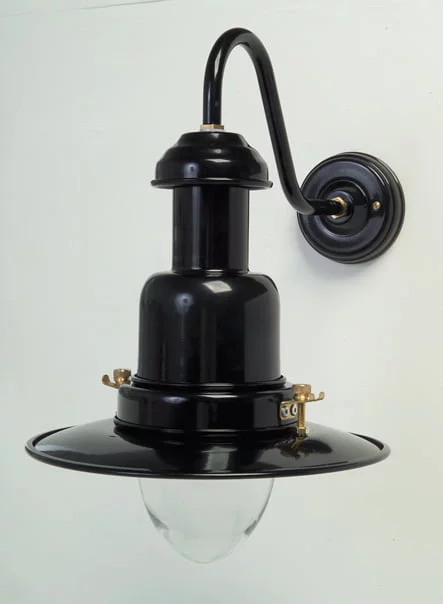 Standard Black Fisherman's Wall Light IP44 Rated Fisherman's Wall Lights Industrial & Nautical Lighting