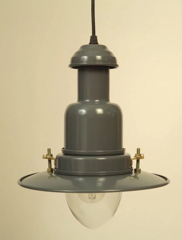 Large Slate Grey Fisherman's Ceiling Light - 32cm Dia Fisherman's Pendant Lights Industrial & Nautical Lighting