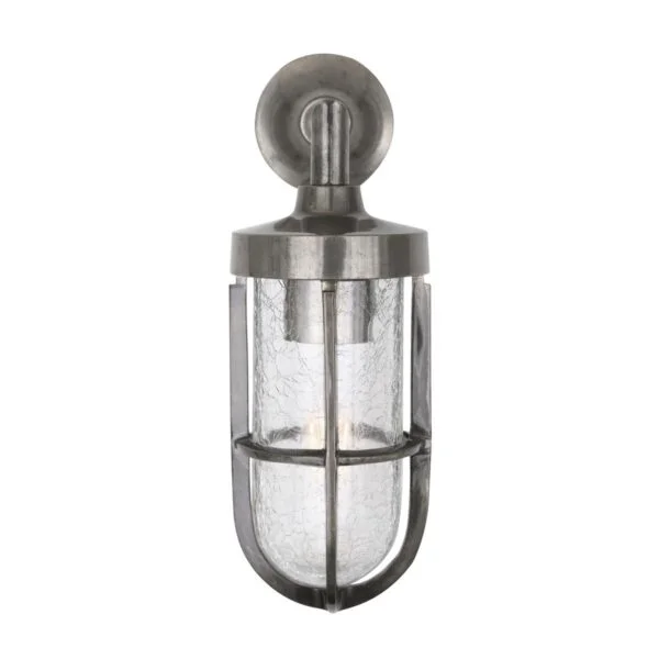 cladach brass well glass wall light ip65 12403