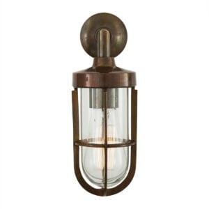 Cladach Brass Well Glass Wall Light IP65 Nautical Wall Lights Fisherman's Lights UK