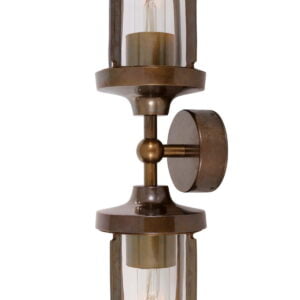 Clayton Double Well Glass Wall Light IP54 Nautical Wall Lights Fisherman's Lights UK