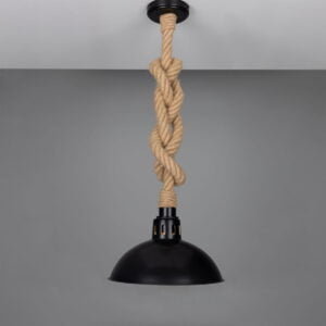 Tahiti Jute Rope Pendant Light with Vintage Brass Shade 30cm IP65 Nautical Pendant Lighting Fisherman's Lights UK