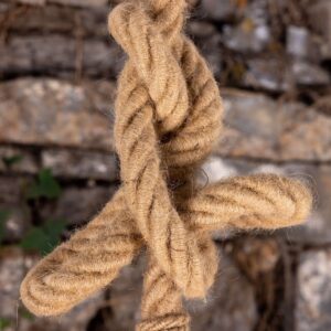 Azores Opal Glass Globe Pendant Light with Jute Rope | IP44 Nautical Pendant Lighting Fisherman's Lights UK