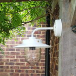 Burford Outside Wall Light in Chalk White Barn & Stable Lights Fisherman's Lights UK
