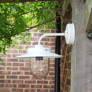 Burford Outside Wall Light in Chalk White Barn & Stable Lights Industrial & Nautical Lighting