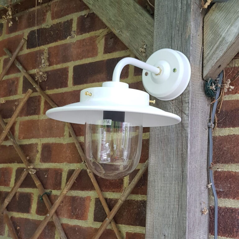 Burford Outside Wall Light in Chalk White Barn & Stable Lights Industrial & Nautical Lighting