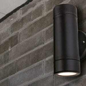 Black Up & Down Coastal LED Wall Light Discount Wall Lights Fisherman's Lights UK