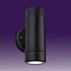 Black Up & Down Coastal LED Wall Light Discount Wall Lights Fisherman's Lights UK