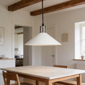 French Kitchen Pendant In White - Last One