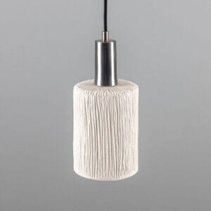 Elegant Organic Ceramic Cylinder Pendant Light Discount Ceiling Lights Fisherman's Lights UK