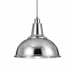 Large Industrial Kitchen Pendant Light Shade - Silver Kitchen Ceiling Lighting Fisherman's Lights UK