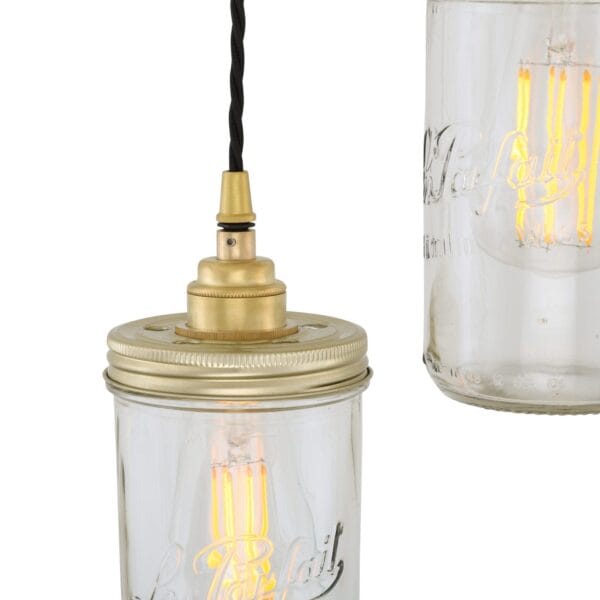 "Le Parfait" Jam Jar 5 Light Cluster Industrial Pendant Lights Industrial & Nautical Lighting