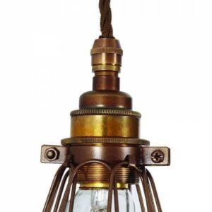 Praia Bronze Industrial Cage Pendant Coloured Wire Industrial Pendant Lights Industrial & Nautical Lighting