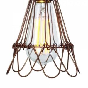 Praia Bronze Industrial Cage Pendant Coloured Wire Industrial Pendant Lights Industrial & Nautical Lighting