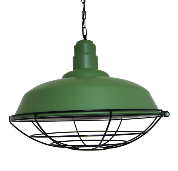 Large Cobal Industrial Cage Pendant Choice of Colours Industrial Pendant Lights Industrial & Nautical Lighting