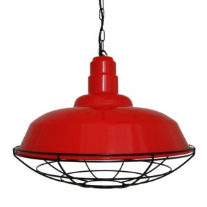 Large Cobal Industrial Cage Pendant Choice of Colours Industrial Pendant Lights Industrial & Nautical Lighting