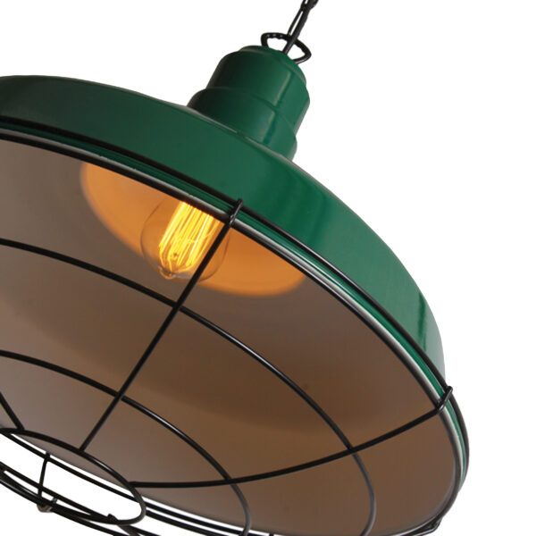 Large Cobal Industrial Cage Pendant Choice of Colours Industrial Pendant Lights Industrial & Nautical Lighting