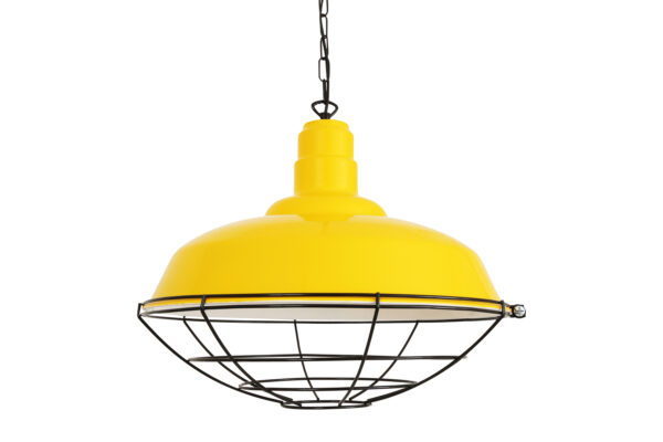 Large Cobal Industrial Cage Pendant Choice of Colours Industrial Pendant Lights Industrial & Nautical Lighting