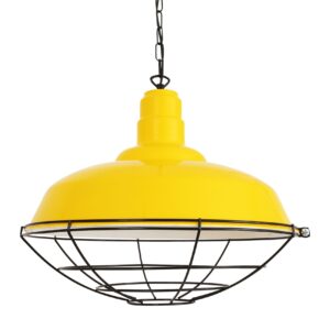 Large Cobal Industrial Cage Pendant Choice of Colours Industrial Pendant Lights Industrial & Nautical Lighting