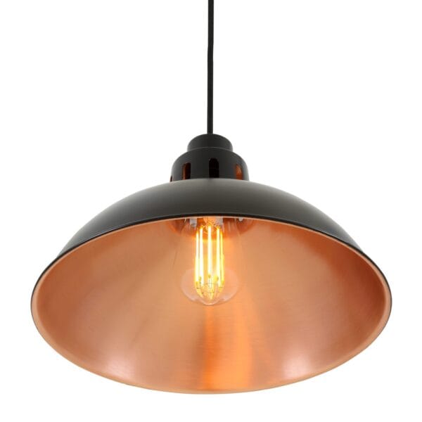 Vintage Black & Copper Pendant Light | The Bessemer Industrial Pendant Lights Industrial & Nautical Lighting