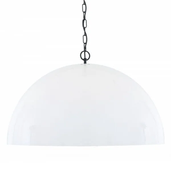 Large White Goma Gold Leaf Dome Pendant Industrial Pendant Lights Industrial & Nautical Lighting