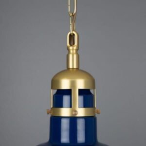 Matlock Large Vintage Factory Brass Pendant Light 50cm Industrial Pendant Lights Industrial & Nautical Lighting