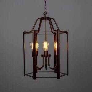 Portroe Indoor Hanging Pendant Lantern, 4-6 Light Industrial Pendant Lights Industrial & Nautical Lighting