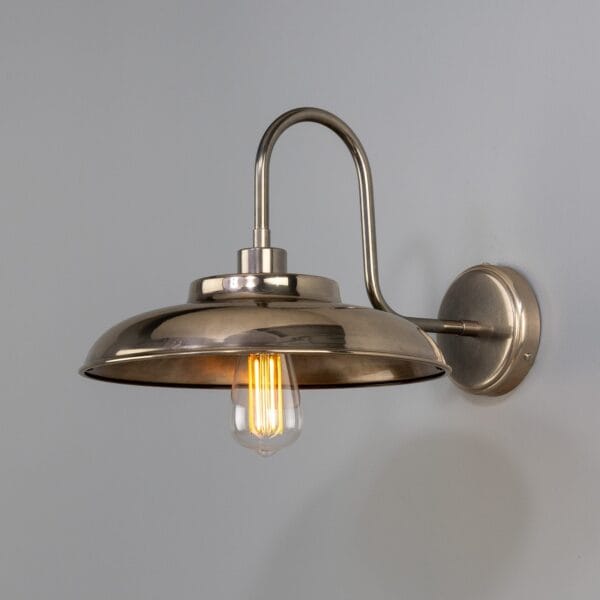 Telal Goose Neck Wall Light Black or Brass Industrial Wall Lights Industrial & Nautical Lighting