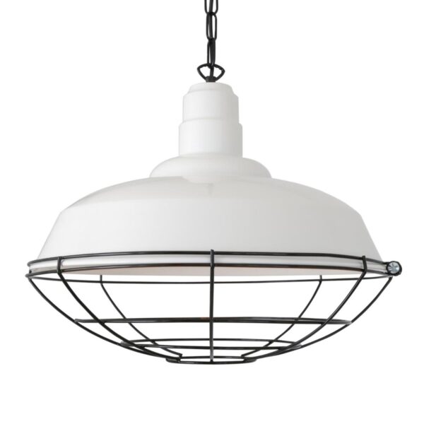 Large Cobal Industrial Cage Pendant Choice of Colours Industrial Pendant Lights Industrial & Nautical Lighting