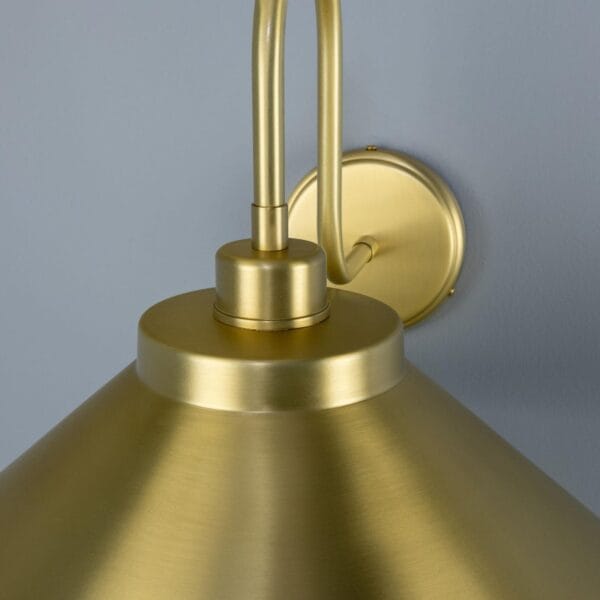 RIO Brass Swan Neck Wall Light Industrial Wall Lights Industrial & Nautical Lighting