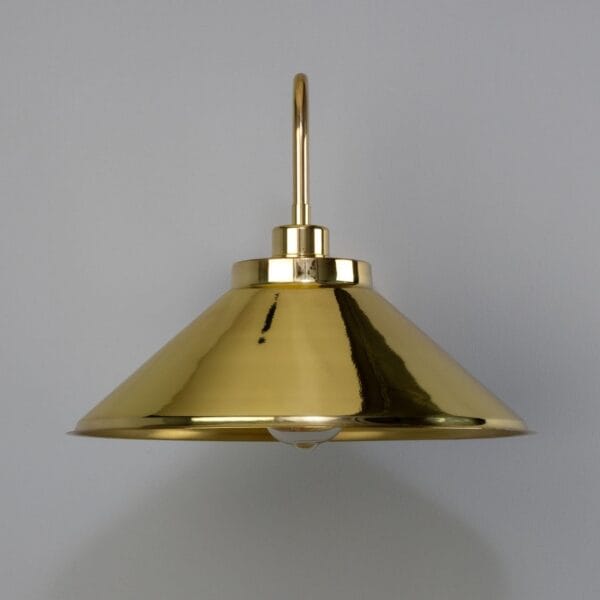 RIO Brass Swan Neck Wall Light Industrial Wall Lights Industrial & Nautical Lighting