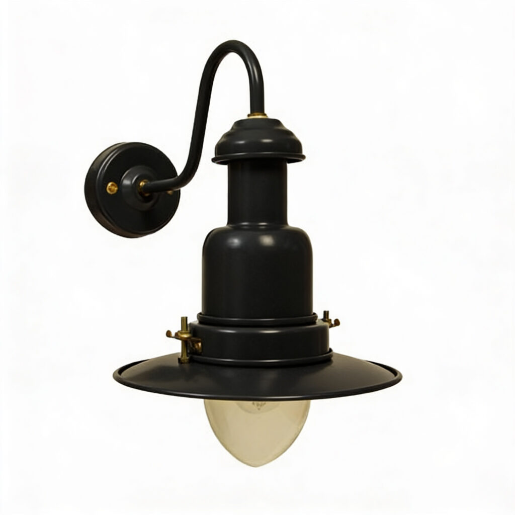 Matt Black Fisherman's Wall Light Standard | IP44 Rated