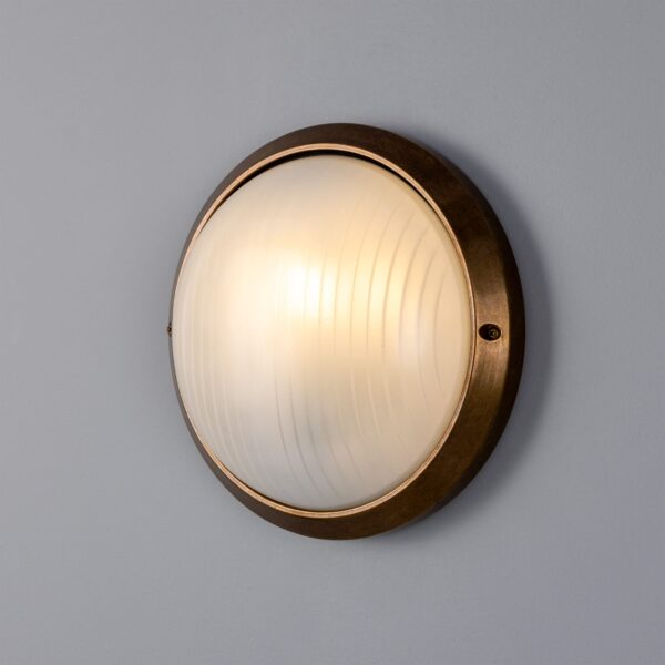 Florina Round Dome Outdoor Wall Light 26cm IP44 Bulkhead Ceiling Lights Industrial & Nautical Lighting