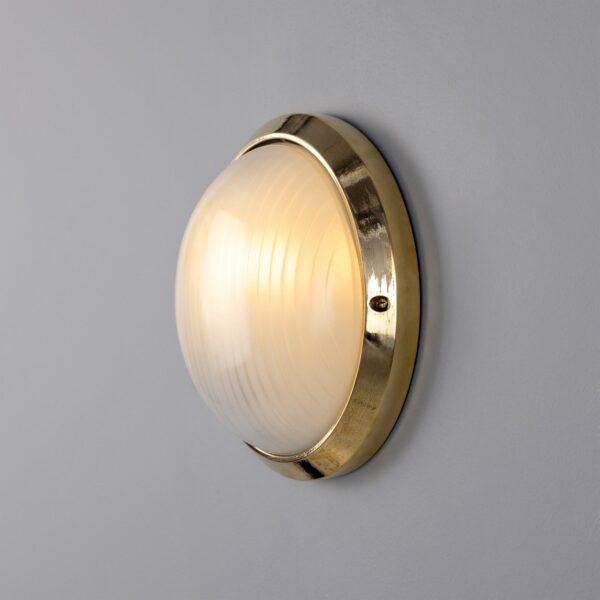 Florina Round Dome Outdoor Wall Light 26cm IP44 Bulkhead Ceiling Lights Industrial & Nautical Lighting
