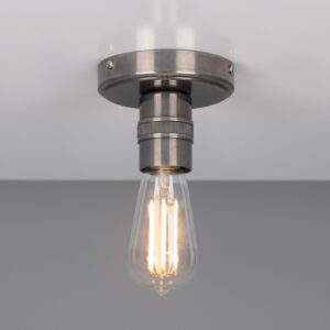 Devon Minimalist Brass Flush Ceiling Light Industrial Pendant Lights Fisherman's Lights UK