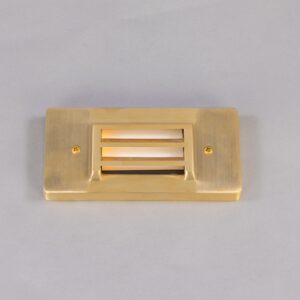 Calvi Small Brass Grill Wall Light Rated IP65 Bulkhead Lights Fisherman's Lights UK