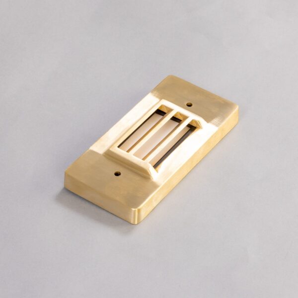 Calvi Small Brass Grill Wall Light Rated IP65 Bulkhead Wall Lights Industrial & Nautical Lighting