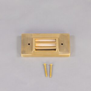 Calvi Small Brass Grill Wall Light Rated IP65 Bulkhead Lights Fisherman's Lights UK