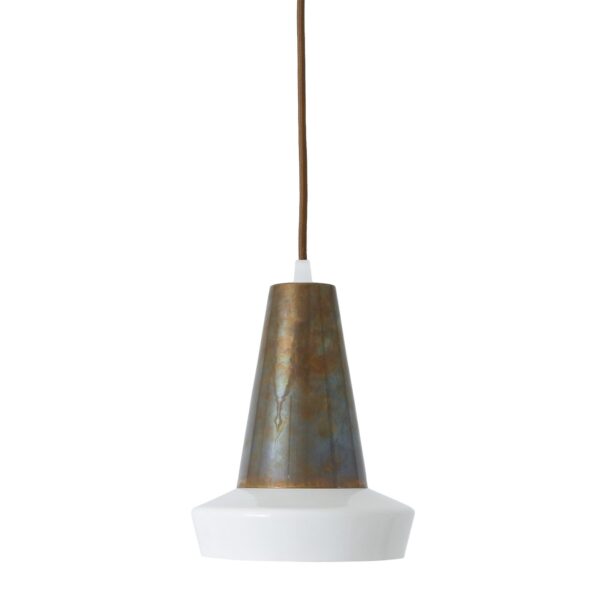Malabo White And Antique Brass Pendant Industrial Pendant Lights Industrial & Nautical Lighting