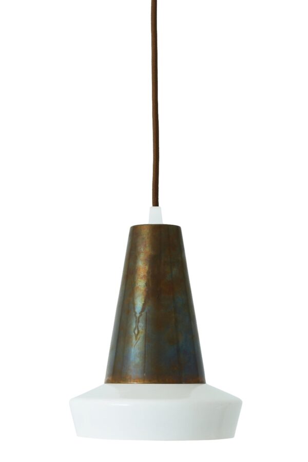 Malabo White And Antique Brass Pendant Industrial Pendant Lights Industrial & Nautical Lighting