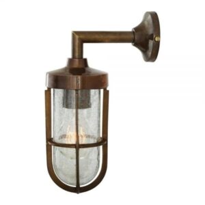 Cladach Brass Well Glass Outdoor Wall Light IP65 Industrial Wall Lights Industrial & Nautical Lighting