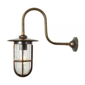 Fabo Swan Neck Well Glass Wall Light IP65 Industrial Wall Lights Fisherman's Lights UK