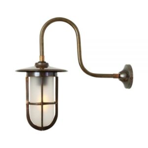 Fabo Swan Neck Well Glass Wall Light IP65 Industrial Wall Lights Fisherman's Lights UK