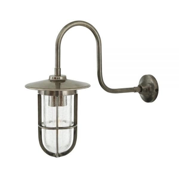 Explore The Charm of Fishermans Lights Fabo Swan Neck Well Glass Wall Light IP65