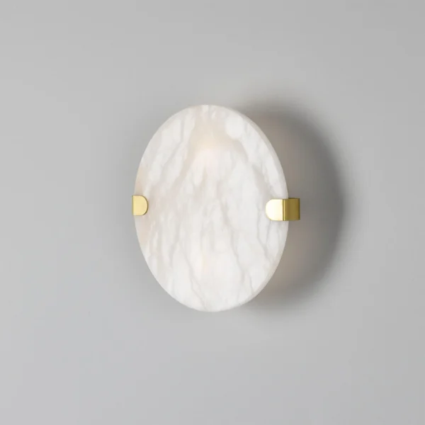 Dundee Disc Alabaster Wall Sconce Industrial Wall Lights Industrial & Nautical Lighting
