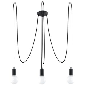 Chandelier Edison 3 Black Uncategorized Fisherman's Lights UK