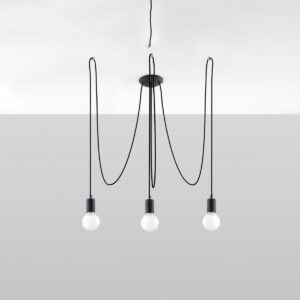 Chandelier Edison 3 Black Uncategorized Fisherman's Lights UK