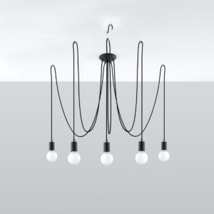 Chandelier Edison 5 Black Uncategorized Fisherman's Lights UK