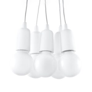 Pendant Lamp Diego 5 White Uncategorized Fisherman's Lights UK