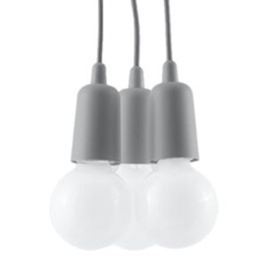 Pendant Lamp Diego 3 Grey Uncategorized Fisherman's Lights UK